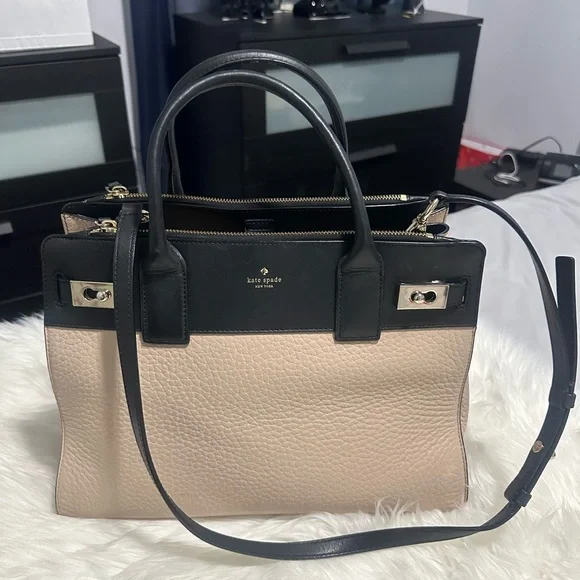 Kate Spade Black and Cream Satchel - Picture 1 of 7